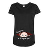 August Peeking Out Baby Boy Maternity Scoop Neck T-shirt
