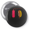 what up dog ketchup hot dog Pin-back button