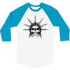 evil skull face 3/4 Sleeve Shirt