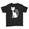 white cat funny Youth Tee
