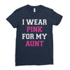 i wear pink for my aunt breast cancer Ladies Fitted T-Shirt