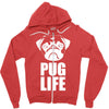 pug life dog Zipper Hoodie