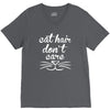 cat hair don't care cute crazy cat V-Neck Tee