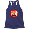 route 66 sign distressed, ideal birthday gift or present Racerback Tank