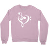 music heart rock baseball Crewneck Sweatshirt