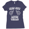 this guy loves texas Ladies Fitted T-Shirt
