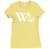 w anchor mens funny offensive Ladies Fitted T-Shirt