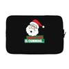 santas cumming Laptop sleeve