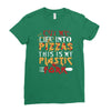cut into pizzas Ladies Fitted T-Shirt