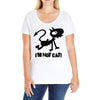 i'm not cat Ladies Curvy T-Shirt