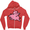 flying pig Zipper Hoodie