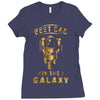 Best Dad in The Galaxy Ladies Fitted T-Shirt