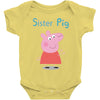 peppa pig sister pig Baby Bodysuit