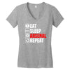 eat sleep arsenal Women's V-Neck T-Shirt