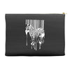 banksy street art zebra bar code Accessory Pouches