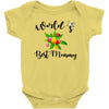 world's best mommy with flowers Baby Bodysuit