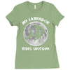 halloween my labrador rides shotgun Ladies Fitted T-Shirt
