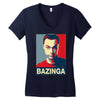 bazinga poster, ideal birthday gift or present Women's V-Neck T-Shirt