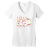 life is better with boxers Women's V-Neck T-Shirt