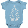 lit af christmas tree Baby Onesie