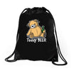 teddy beer Drawstring Bags