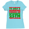 i'm only a morning person on december 25th Ladies Fitted T-Shirt