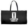 novelty funny humor tee graphic Weekender Totes