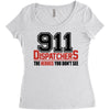 911 dispatcher heroes black logo Women's Triblend Scoop T-shirt
