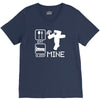 eat sleep mine funny V-Neck Tee