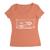 audio cassette 80's 90's party hip hop nostalgia retro Women's Triblend Scoop T-shirt