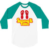 summer time flip flops 3/4 Sleeve Shirt