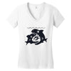 big shark little fish Women's V-Neck T-Shirt