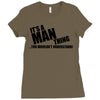 man thing Ladies Fitted T-Shirt
