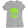 skull pixels t shirt cool funny Ladies Fitted T-Shirt