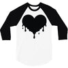 dripping heart melting heart 3/4 Sleeve Shirt