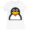 penguin face Ladies Fitted T-Shirt