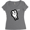 bad skull Women's Triblend Scoop T-shirt