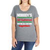 nobody's walking out on this fun old fashioned family christmas we're Ladies Curvy T-Shirt