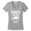 sundays are for football foot ball Women's V-Neck T-Shirt