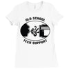 old school tech support Ladies Fitted T-Shirt
