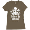 aliens we dont believe in humans Ladies Fitted T-Shirt