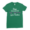 Dear Parents Tag You're It Love Teachers Women's Ladies Fitted T-Shirt