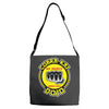 strike first, strike hard, no mercy Adjustable Strap Totes