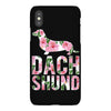 dachshund floral iPhoneX Case