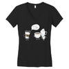 coffee that's always late Women's V-Neck T-Shirt