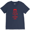 keep calm and game on V-Neck Tee