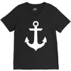 anchor black sailor vintage style navy nautical V-Neck Tee