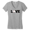 love baseball Women's V-Neck T-Shirt