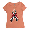 carcinoid cancer ribbon and rose Women's Triblend Scoop T-shirt