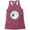 Biker Dinosaur - Dinosaur Riding A Bike To The Moon Racerback Tank